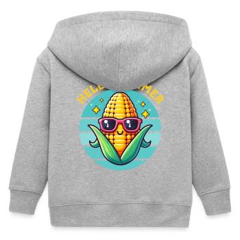 Hallo Sommer - Kinder Organic Kapuzenjacke Mini Cultivator von Stanley/Stella - Grau meliert - Hinten