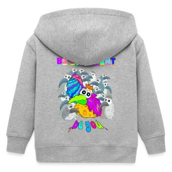 be different - Kinder Organic Kapuzenjacke Mini Cultivator von Stanley/Stella - Grau meliert - Hinten