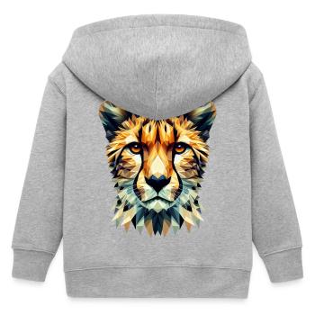 Guépard polygonal - Veste à capuche enfant bio Stanley/Stella - gris chiné - Dos