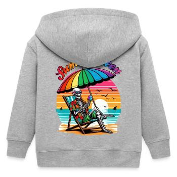 Summerween Skeleton: Chillen im Sommer - Kinder Organic Kapuzenjacke Mini Cultivator von Stanley/Stella - Grau meliert - Hinten