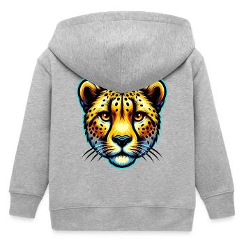 Gepard - Kinder Organic Kapuzenjacke Mini Cultivator von Stanley/Stella - Grau meliert - Hinten