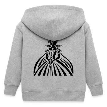Majestätische Königin: Dein Symbol für Stärke - Kinder Organic Kapuzenjacke Mini Cultivator von Stanley/Stella - Grau meliert - Hinten
