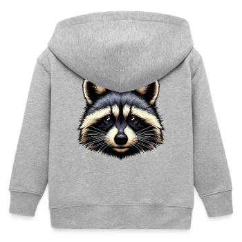 Waschbär - Kinder Organic Kapuzenjacke Mini Cultivator von Stanley/Stella - Grau meliert - Hinten