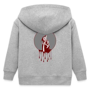 La grande faucheuse - Veste à capuche enfant bio Stanley/Stella - gris chiné - Dos