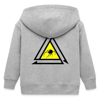 Spinne - Kinder Organic Kapuzenjacke Mini Cultivator von Stanley/Stella - Grau meliert - Hinten