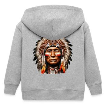 Amérindien Américain - Veste à capuche enfant bio Stanley/Stella - gris chiné - Dos