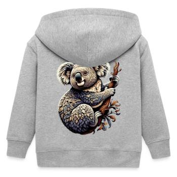 Koala - Kinder Organic Kapuzenjacke Mini Cultivator von Stanley/Stella - Grau meliert - Hinten
