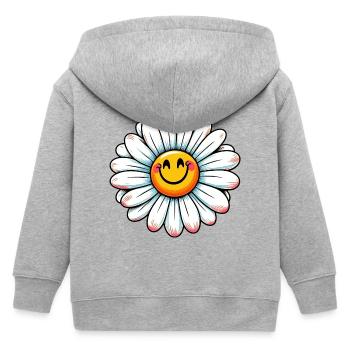 Gänseblümchen - Kinder Organic Kapuzenjacke Mini Cultivator von Stanley/Stella - Grau meliert - Hinten
