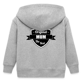 Best Mom - Mother's Day - Kids Organic Zip-up Hoodie by Stanley/Stella - heather grey - Back