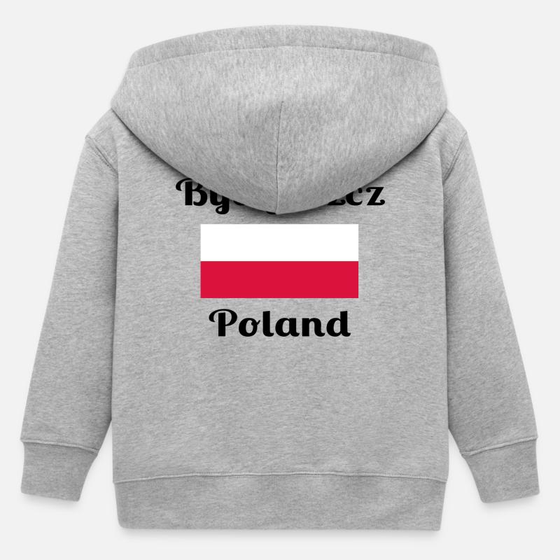 Bydgoszcz Pologne - Imprimés élégants - Veste à capuche enfant bio Stanley/Stella - gris chiné