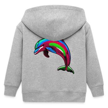 Delfin - Kinder Organic Kapuzenjacke Mini Cultivator von Stanley/Stella - Grau meliert - Hinten