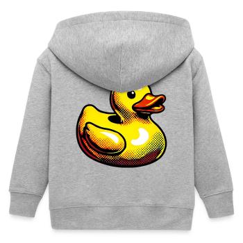 Ente Ente Ente Ente Ente - Kinder Organic Kapuzenjacke Mini Cultivator von Stanley/Stella - Grau meliert - Hinten