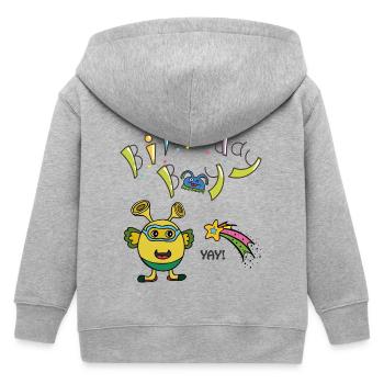 Anniversaire Garçon Geburtstag - Veste à capuche enfant bio Stanley/Stella - gris chiné - Dos