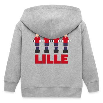 Lille - Kinder Organic Kapuzenjacke Mini Cultivator von Stanley/Stella - Grau meliert - Hinten