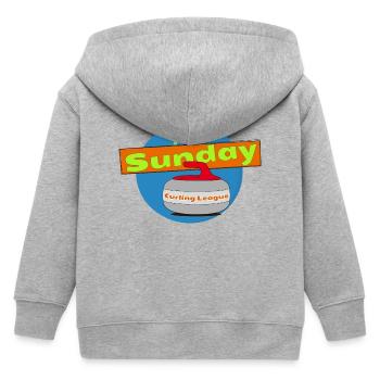 Sunday Funday Curling League Design - Kinder Organic Kapuzenjacke Mini Cultivator von Stanley/Stella - Grau meliert - Hinten
