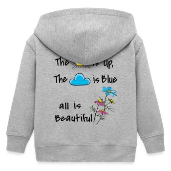 La vie est belle - Veste à capuche enfant bio Stanley/Stella - gris chiné - Dos
