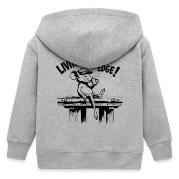 , die am Rande des Abgrunds lebt - Kinder Organic Kapuzenjacke Mini Cultivator von Stanley/Stella - Grau meliert - Hinten