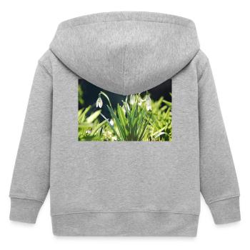 perce-neige printemps floraison design - Veste à capuche enfant bio Stanley/Stella - gris chiné - Dos