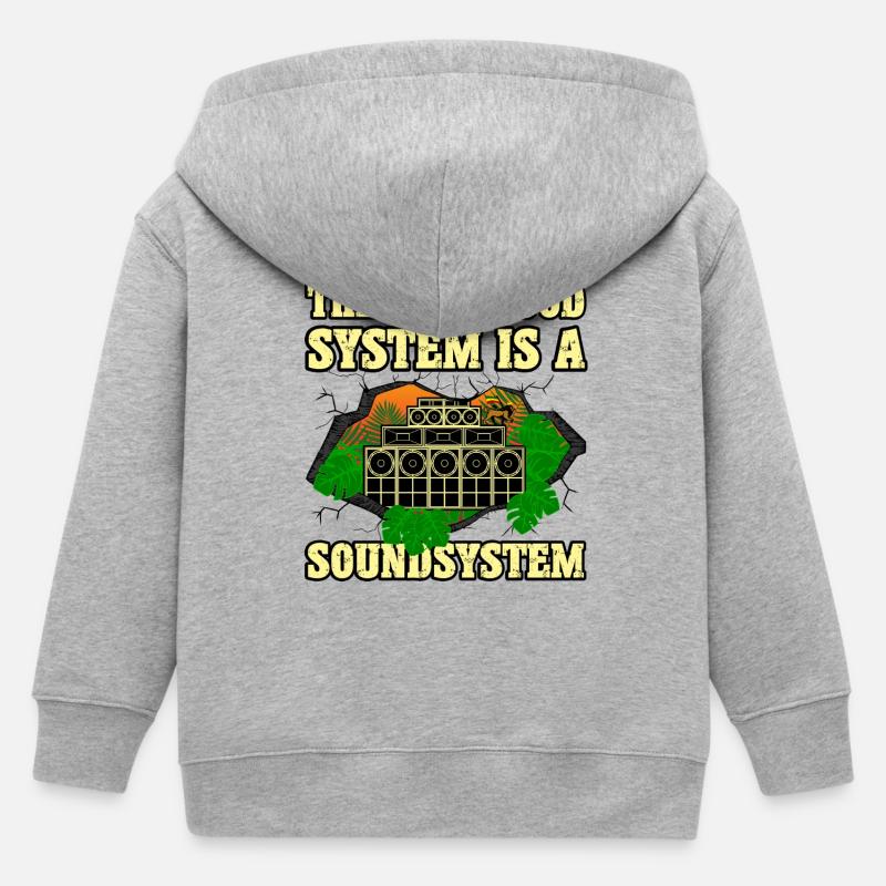 Système de son Dub - Veste à capuche enfant bio Stanley/Stella - gris chiné