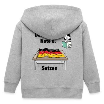 Deutschland Note 6 - Kinder Organic Kapuzenjacke Mini Cultivator von Stanley/Stella - Grau meliert - Hinten