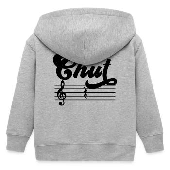 Silence Solfège Humour Cours de Musique - Veste à capuche enfant bio Stanley/Stella - gris chiné - Dos