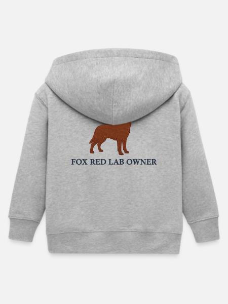 Fox red Labrador Logo - Kinder Organic Kapuzenjacke Mini Cultivator von Stanley/Stella - Grau meliert
