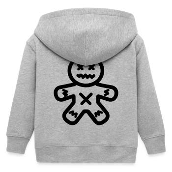 Voodoo-Puppe - Kinder Organic Kapuzenjacke Mini Cultivator von Stanley/Stella - Grau meliert - Hinten