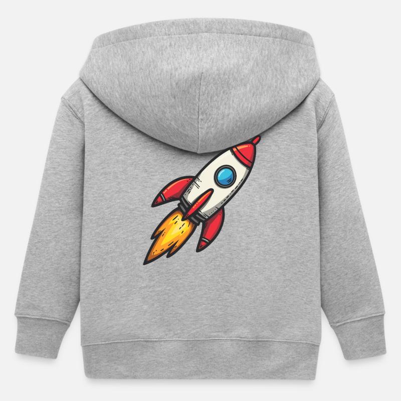 Dessin animé Fusée Firestorm - Veste à capuche enfant bio Stanley/Stella - gris chiné