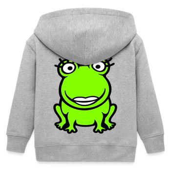 Frosch Girl Wimpern hübsche Frau weiblich Mädchen - Kinder Organic Kapuzenjacke Mini Cultivator von Stanley/Stella - Grau meliert - Hinten