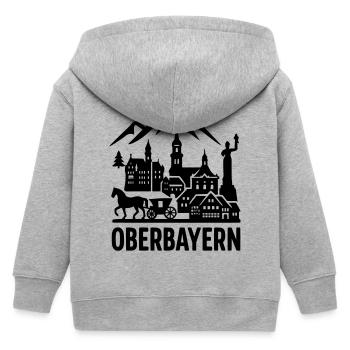 Haute-Bavière Bavarois - Veste à capuche enfant bio Stanley/Stella - gris chiné - Dos