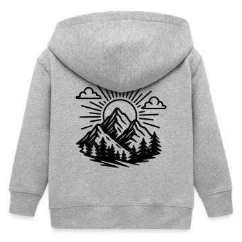 Berge - Kinder Organic Kapuzenjacke Mini Cultivator von Stanley/Stella - Grau meliert - Hinten