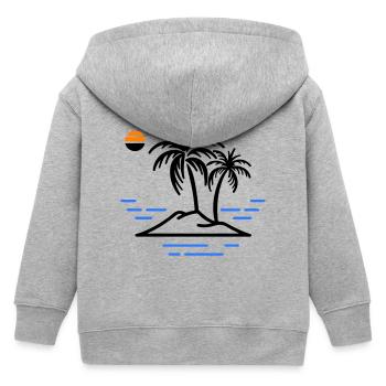 Île Palm - Veste à capuche enfant bio Stanley/Stella - gris chiné - Dos