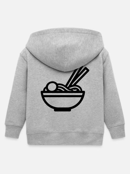 Ramen - Kinder Organic Kapuzenjacke Mini Cultivator von Stanley/Stella - Grau meliert