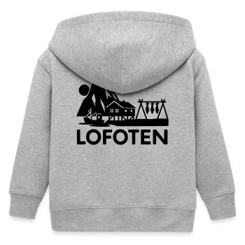 lofoten silhouette - Kinder Organic Kapuzenjacke Mini Cultivator von Stanley/Stella - Grau meliert - Hinten