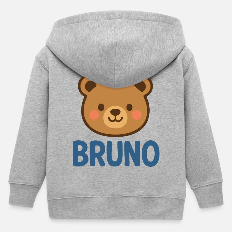 Bruno - Veste à capuche enfant bio Stanley/Stella - gris chiné