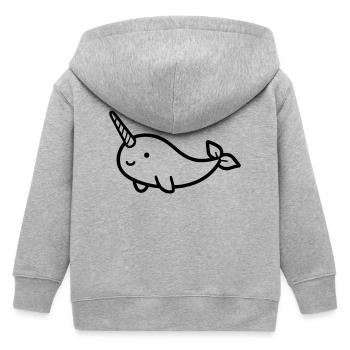 Narwal - Kinder Organic Kapuzenjacke Mini Cultivator von Stanley/Stella - Grau meliert - Hinten