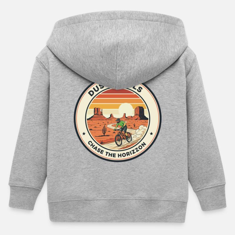 Dust Devils Desert Horizon MTB - Kinder Organic Kapuzenjacke Mini Cultivator von Stanley/Stella - Grau meliert