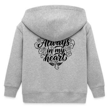 Tatouage Calligraphie Design Tu es ma paix - Veste à capuche enfant bio Stanley/Stella - gris chiné - Dos