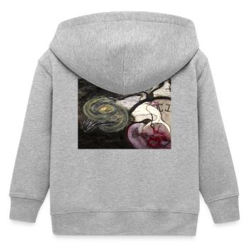 Horloge évolutive - Veste à capuche enfant bio Stanley/Stella - gris chiné - Dos