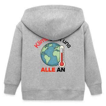 Le climat nous concerne tous. Agissez maintenant, Avenir maintenant - Veste à capuche enfant bio Stanley/Stella - gris chiné - Dos