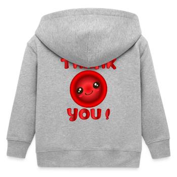 Merci à Don de sang - Veste à capuche enfant bio Stanley/Stella - gris chiné - Dos