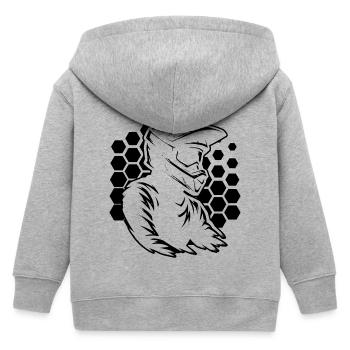Lustiges Motocross Motiv - Kinder Organic Kapuzenjacke Mini Cultivator von Stanley/Stella - Grau meliert - Hinten