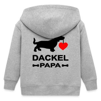 Dackel - Kinder Organic Kapuzenjacke Mini Cultivator von Stanley/Stella - Grau meliert - Hinten