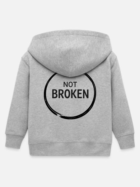 Not Broken Resilience Tee - Kinder Organic Kapuzenjacke Mini Cultivator von Stanley/Stella - Grau meliert