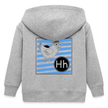 H pour poulet - Veste à capuche enfant bio Stanley/Stella - gris chiné - Dos