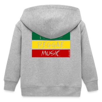 Roots-Reggae-Musik - Kinder Organic Kapuzenjacke Mini Cultivator von Stanley/Stella - Grau meliert - Hinten