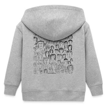 1 Minute neutrale Gesichter (1) - Kinder Organic Kapuzenjacke Mini Cultivator von Stanley/Stella - Grau meliert - Hinten