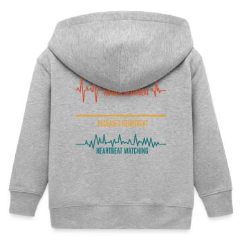 Variations du battement cardiaque Pression - Veste à capuche enfant bio Stanley/Stella - gris chiné - Dos