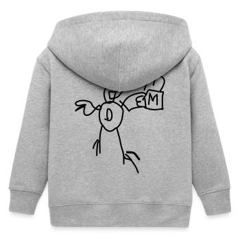 Canard avec menu de restauration rapide - Veste à capuche enfant bio Stanley/Stella - gris chiné - Dos