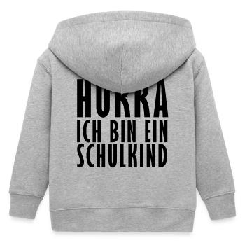 Hurra ich bin ein Schulkind - Kinder Organic Kapuzenjacke Mini Cultivator von Stanley/Stella - Grau meliert - Hinten
